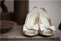 shoes, white, bow, kitten heel, slingback