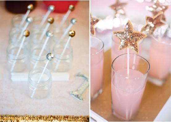 Little Touches, cocktail stirrer, glitter, gold, copper