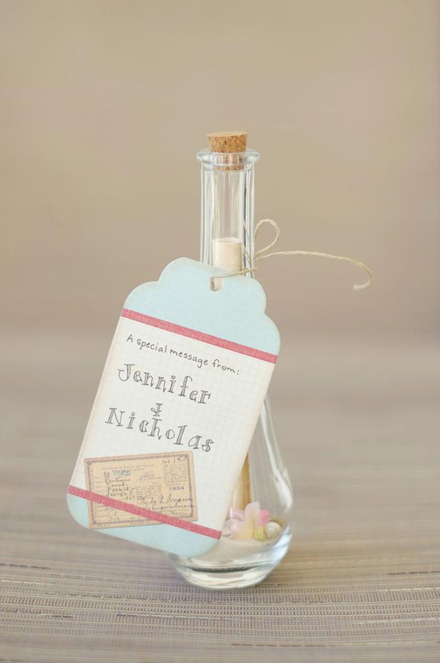 DIY Details, A message in a bottle, what a brilliant favour!