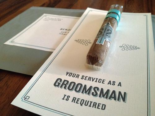 Bridal Party Pressies, groom, groomsmen, cigar, humour