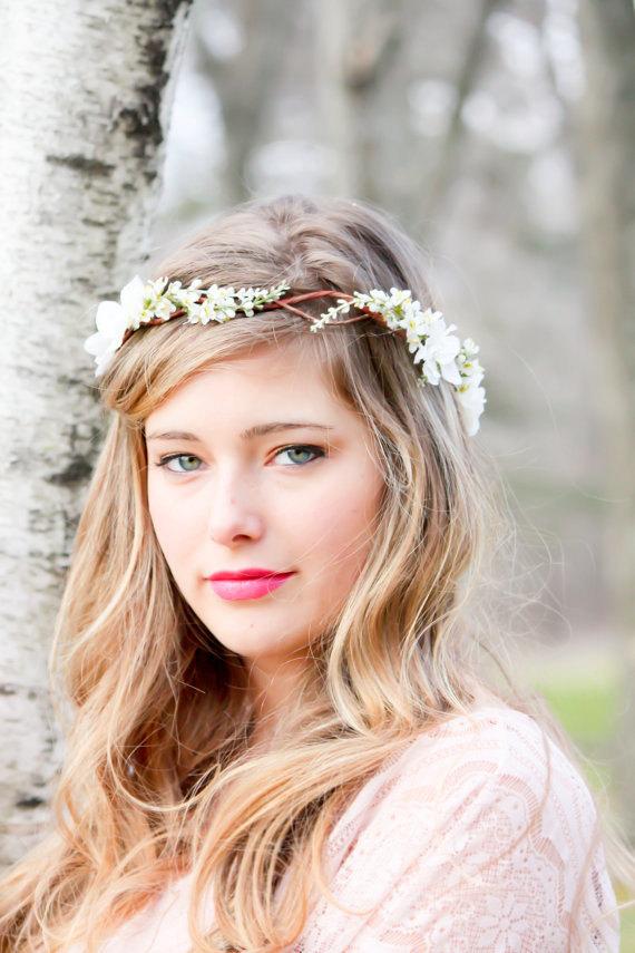 Floral Crowns, floral crown, laurel, hair, long, loose