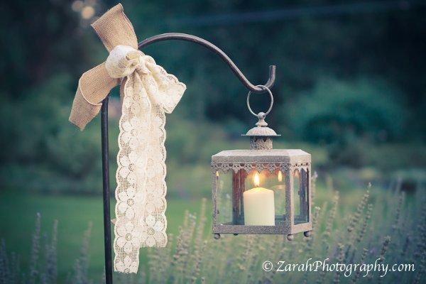 Autumn Wedding Ideas, Outdoor candles look great against an autumnal backdrop.