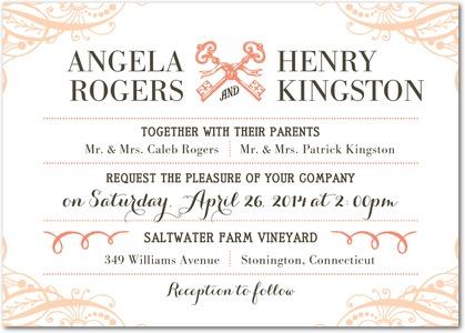 Pale pink invitations