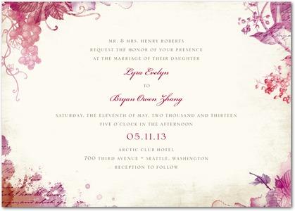 Pale pink invitations