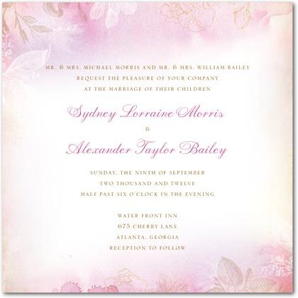 Pale pink invitations