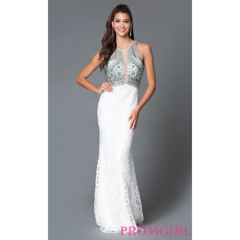 My Stuff, https://www.petsolemn.com/daveandjohnny/708-long-ivory-beaded-high-neck-lace-prom-dress-by