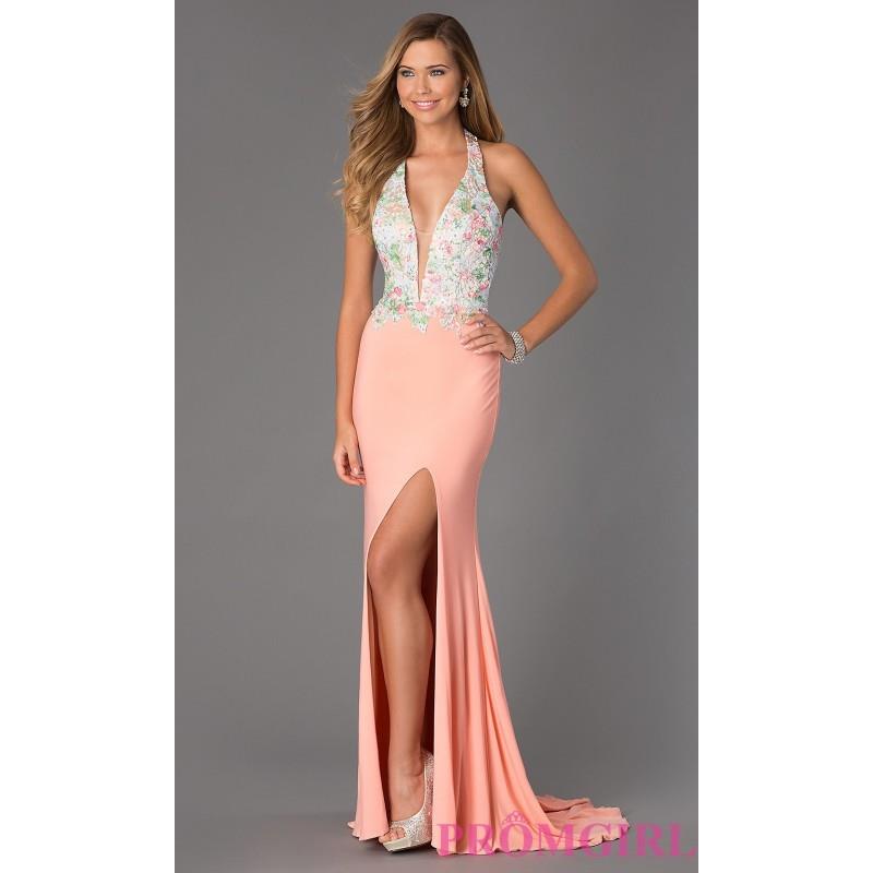 My Stuff, https://www.transblink.com/en/formal-dance/2760-floor-length-halter-dress-with-lace-bodice