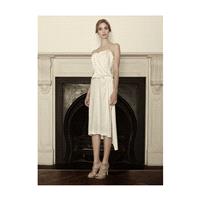 Sophia Kokosalaki - Spring 2013 - Thalassa Tea-Length Silk Sheath Wedding Dress with a Draped Neckli