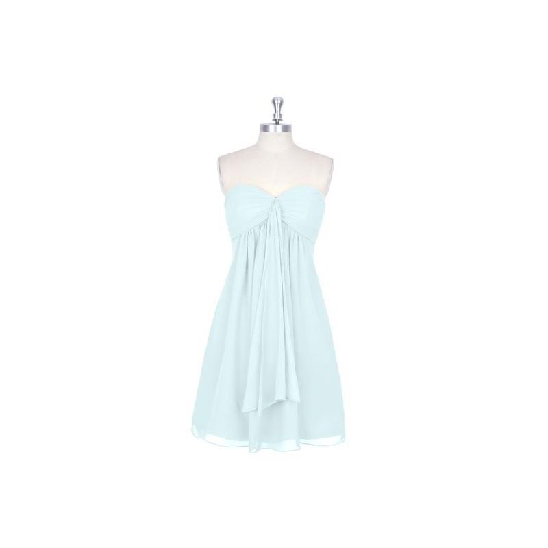 My Stuff, Mist Azazie Jessica - Chiffon Mini Sweetheart Back Zip Dress - The Various Bridesmaids Sto