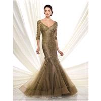 Ivonne D by Mon Cheri 216D50 Peacock,Antique Gold Dress - The Unique Prom Store