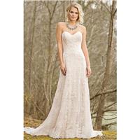 Style 6466 by Lillian West - Floor length A-line Chapel Length Sweetheart Sleeveless Lace Dress - 20