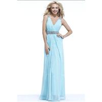 Charming A-line Spaghetti Straps V-neck Beading Floor-length Chiffon Wedding Guest Dresses - Dresses