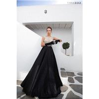 Tarik Ediz 92644 Scoop Neck Beaded Bodice Satin Skirt Ballgown - Tarik Ediz A Line, Ball Gown Long P