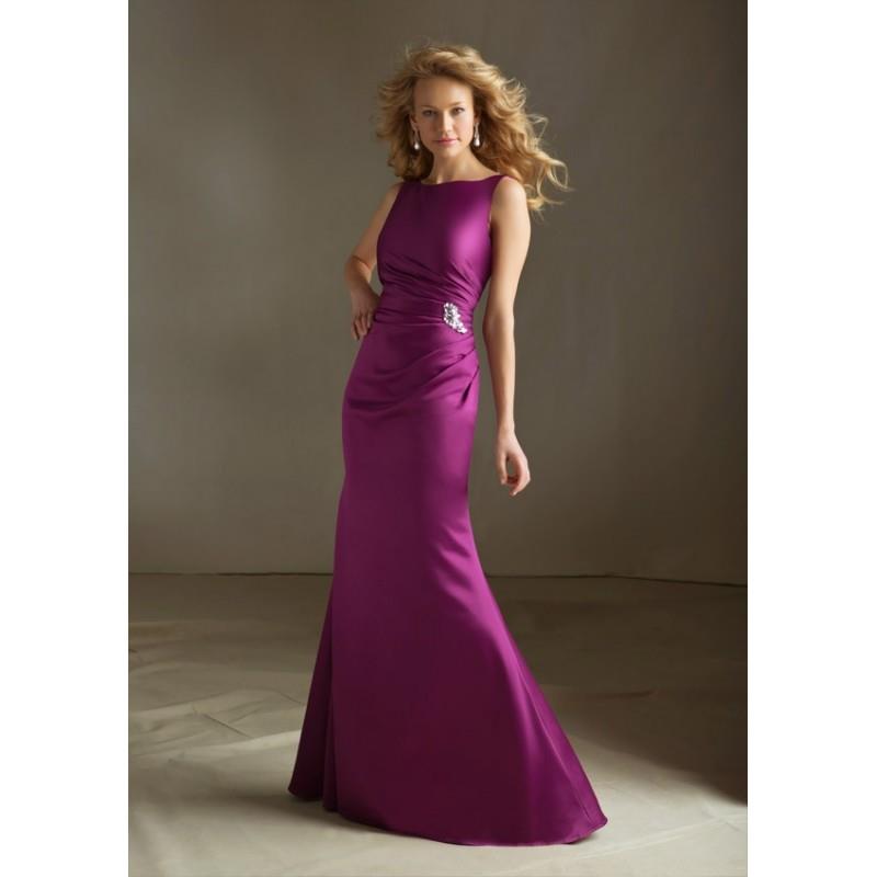 My Stuff, Charming A-line Scoop Straps Beading Floor-length Satin Bridesmaid Dresses - Dressesular.c