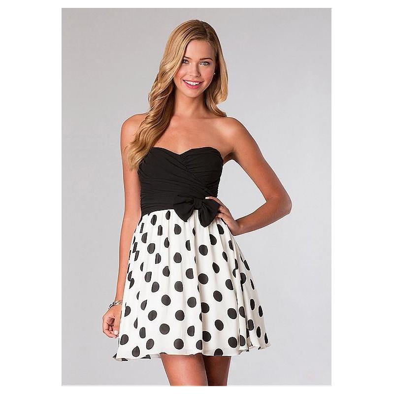 My Stuff, Fabulous Chiffon & Prints A-line Sweetheart Neckline Short Homecoming Dress With Handmade