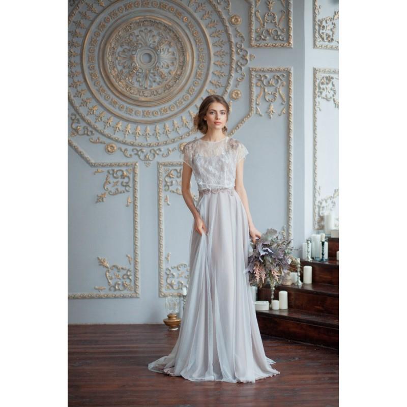 My Stuff, Adrianna / Boneless light wedding dress with soft cups / Pale beige - Hand-made Beautiful