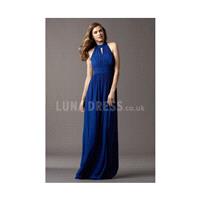 A line Halter Chiffon Natural Waist Sleeveless Hook and Eye Closure Bridesmaids Gown - Compelling We