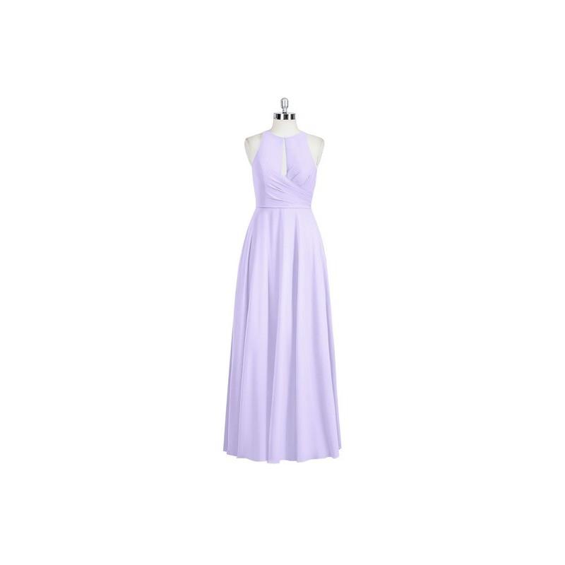 My Stuff, Lilac Azazie Bridget - Back Zip Chiffon Scoop Floor Length - Cheap Gorgeous Bridesmaids St