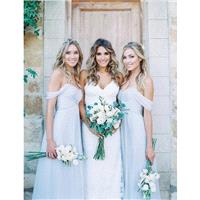 Custom Draped Off-Shoulder Chiffon Bridesmaid Dress Long - Multiple Colors - Boho Chic - Hand-made B