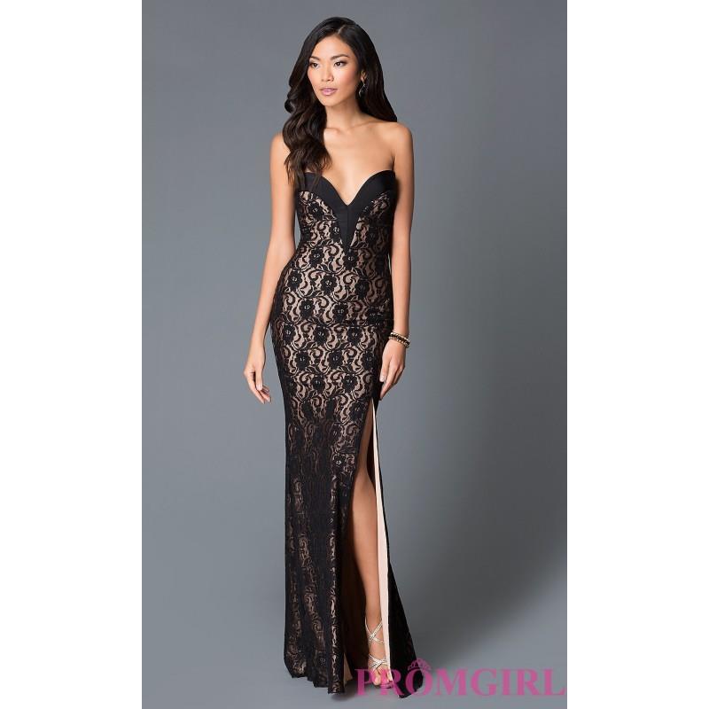 My Stuff, Long Strapless Sweetheart Lace Atria Dress - Discount Evening Dresses |Shop Designers Prom