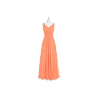 Papaya Azazie Pierrette - V Neck V Back Chiffon Floor Length Dress - Charming Bridesmaids Store