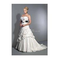 Gorgeous A line Natural Waist Sweetheart Taffeta Chapel Train Big Wedding Dress - Compelling Wedding