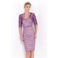 Pleated Short Sheath Dress by Social Occasions by Mon Cheri 115852 - Bonny Evening Dresses Online