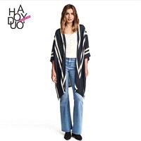 New for fall/winter fashion women kimono batwing coat simple loose slit sweater coat - Bonny YZOZO B