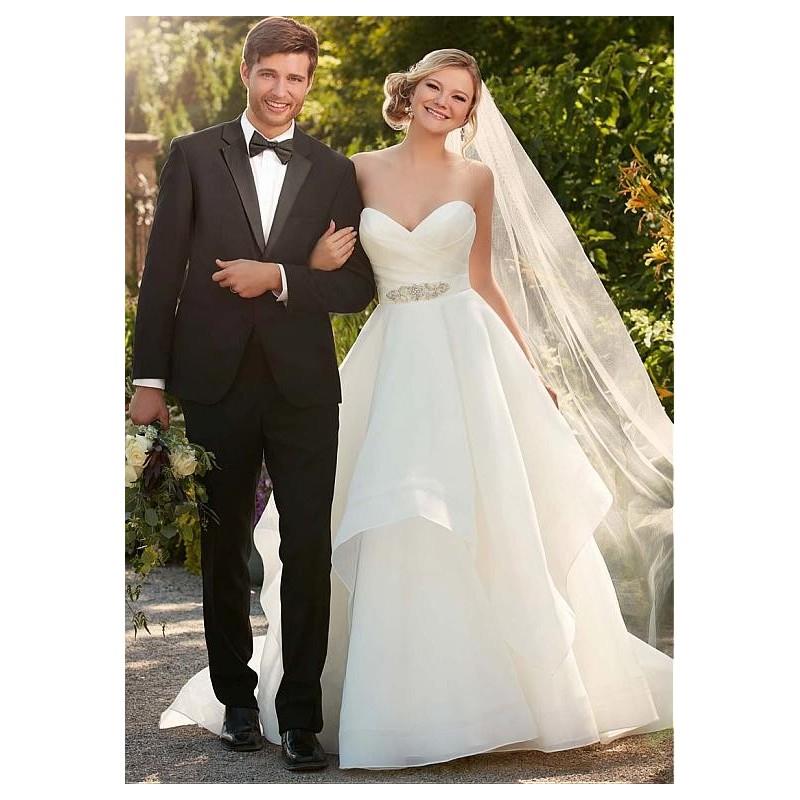 My Stuff, Alluring Organza Satin Sweetheart Neckline A-line Wedding Dresses with Beadings & Rhinesto