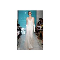 Reem Acra SS13 Dress 9 - Spring 2013 Reem Acra V-Neck Sheath Full Length Ivory - Nonmiss One Wedding