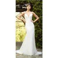 Val Stefani D8131 AVIVA Fall/Winter 2017 Wedding Gown Sleeveless Split Straps Fall Lace Wedding Gown