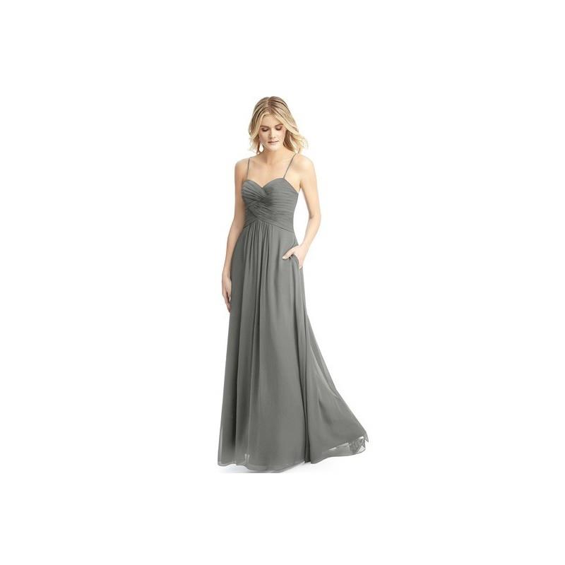 My Stuff, Steel_grey Azazie Parker - Floor Length Sweetheart Back Zip Crinkle Chiffon Dress - Cheap