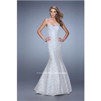 Nude/Blue La Femme 21537 La Femme Prom - Rich Your Wedding Day