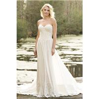 Style 6469 by Lillian West - Floor length Chapel Length Sweetheart ChiffonLace Sleeveless A-line Dre