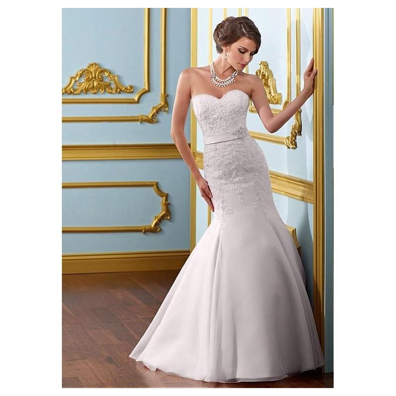 My Stuff, Glamorous Organza&Satin Mermaid Sweetheart Neckline Natural Waistline Wedding Dress - over