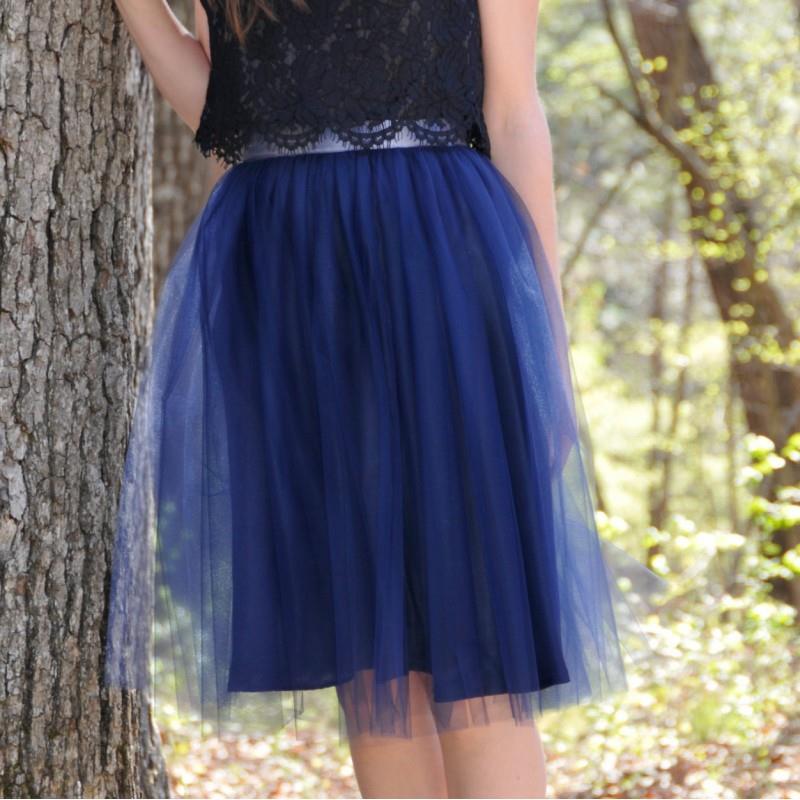 My Stuff, Navy Blue,Adult TULLE SKIRT, Blush tulle skirt,Adult tulle skirt, tutu,very soft. - Hand-m