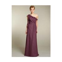 Sheath/Column One Shoulder Chiffon Floor-length Grape Ruffles Bridesmaid Dresses In Canada Bridesmai