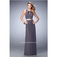 Gunmetal La Femme 22457 La Femme Prom - Rich Your Wedding Day