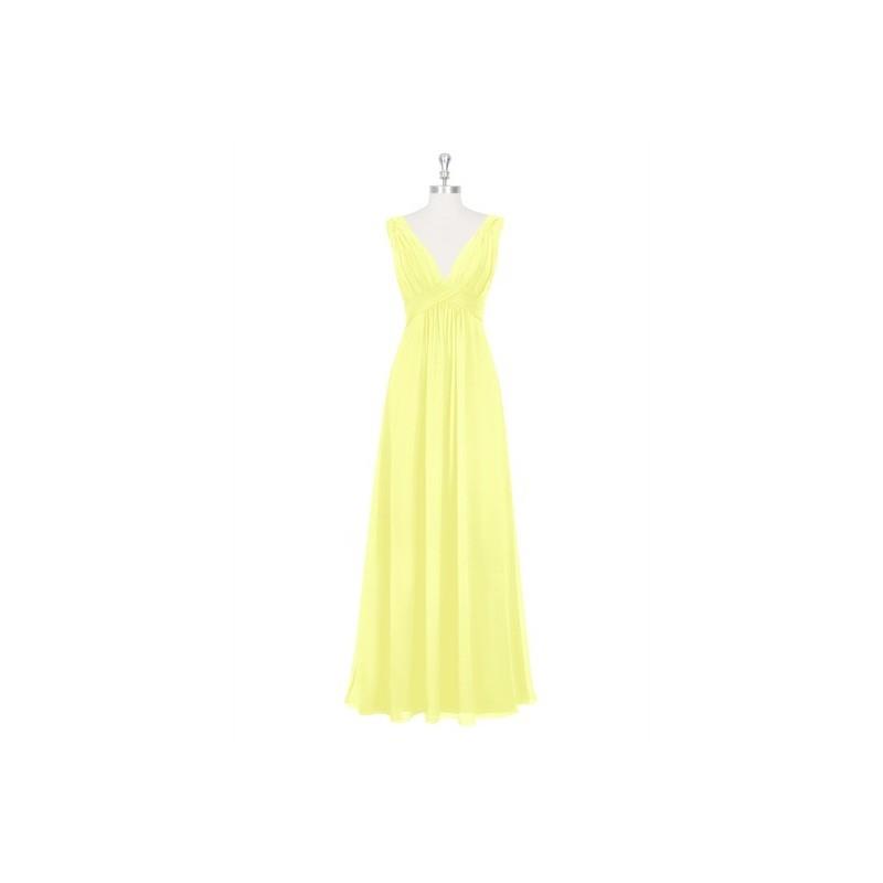 My Stuff, Daffodil Azazie Hillary - V Back Floor Length V Neck Chiffon Dress - Charming Bridesmaids