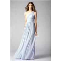 Watters 7546i Dress Chiffon One-Shoulder Grecian Draped - Long One Shoulder Crinkle Chiffon A Line B