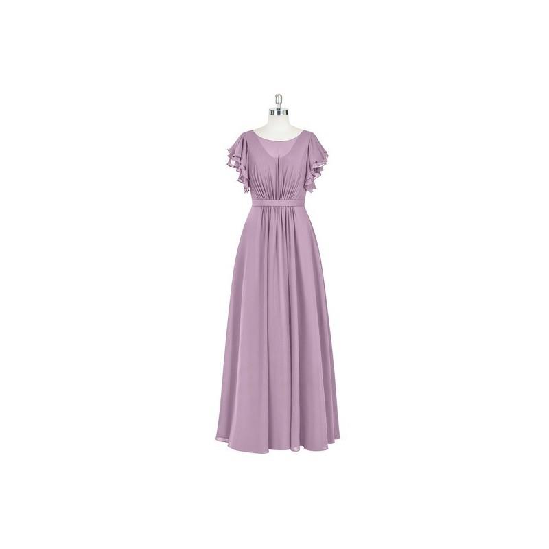 My Stuff, Wisteria Azazie Daphne - Back Zip Chiffon Scoop Floor Length Dress - Charming Bridesmaids