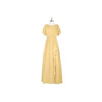 Gold Azazie Aaliyah - Back Zip Chiffon Floor Length Scoop Dress - Cheap Gorgeous Bridesmaids Store