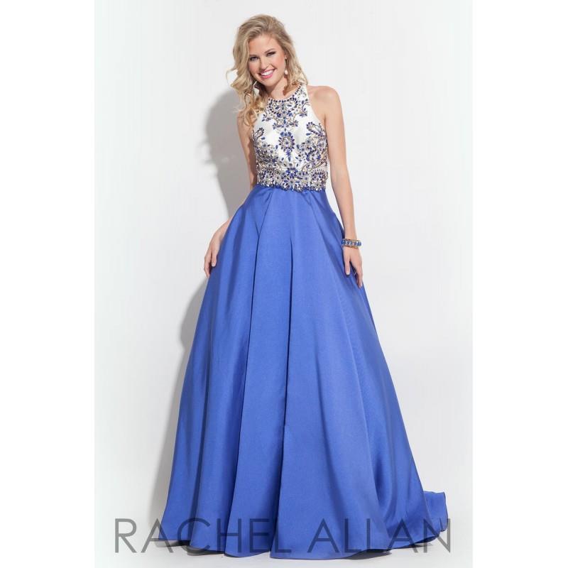 My Stuff, Rachel Allan Prom 7076 White/Royal,White/Fuchsia,White/Mint Dress - The Unique Prom Store