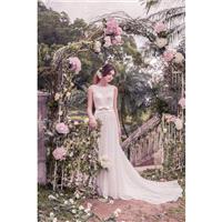 Snow by Annasul Y. 2017 sa3323b Chapel Train Chiffon Appliques Sweet Ivory Spring Aline Bateau Garde