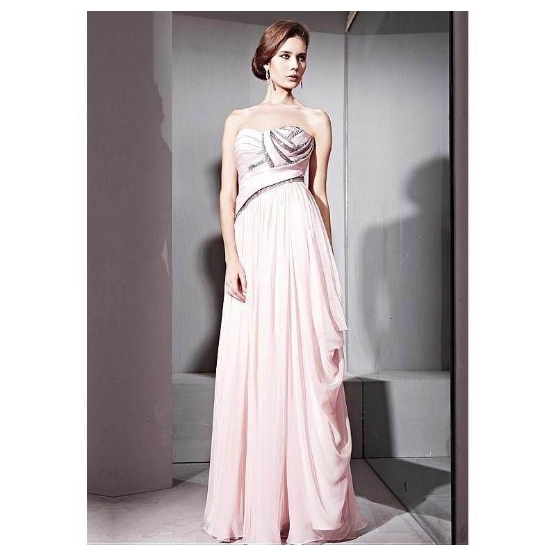 My Stuff, In Stock Elegant Tencel & Malay Satin & Matte Silk A-line Strapless Neckline Floor-length