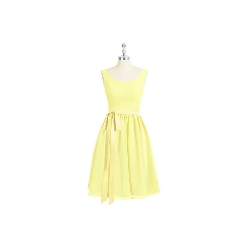 My Stuff, Daffodil Azazie Mila - Chiffon And Charmeuse Knee Length Scoop Scoop Dress - Cheap Gorgeou