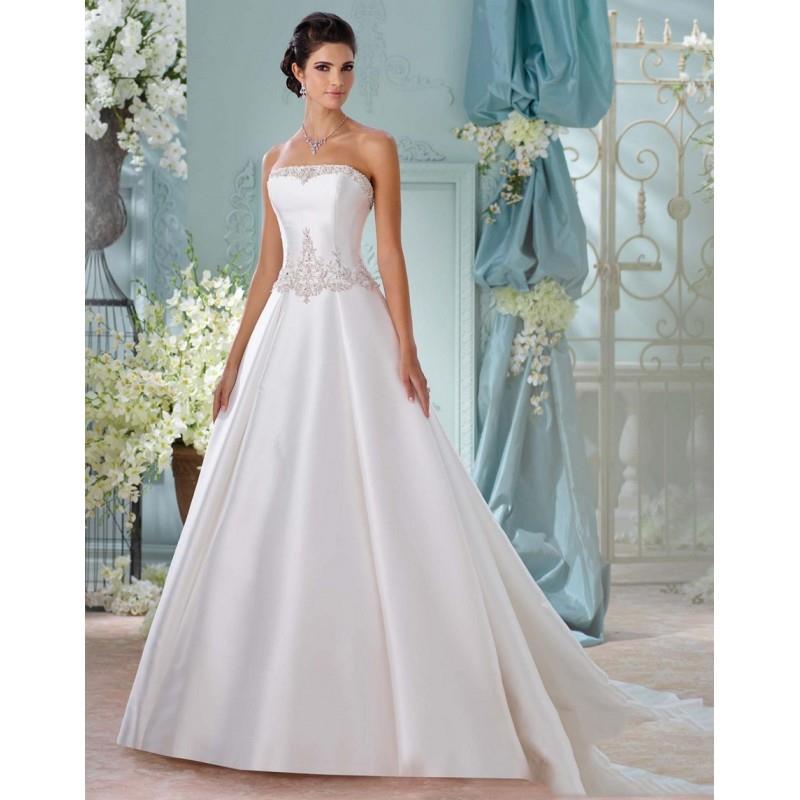 My Stuff, David Tutera 116223 Selena Mikado Straight Strapless Wedding Dress - Wedding David Tutera