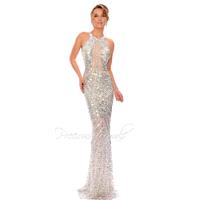 Precious Formals P9128 Glittery Sequin Gown - 2017 Spring Trends Dresses|Beaded Evening Dresses|Prom