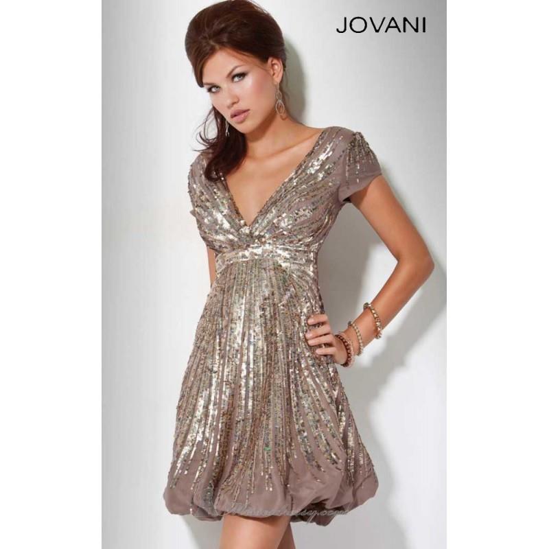 My Stuff, Classical Cheap Sequin Cocktail Dress by Jovani Prom 158706 Dress New Arrival - Bonny Even