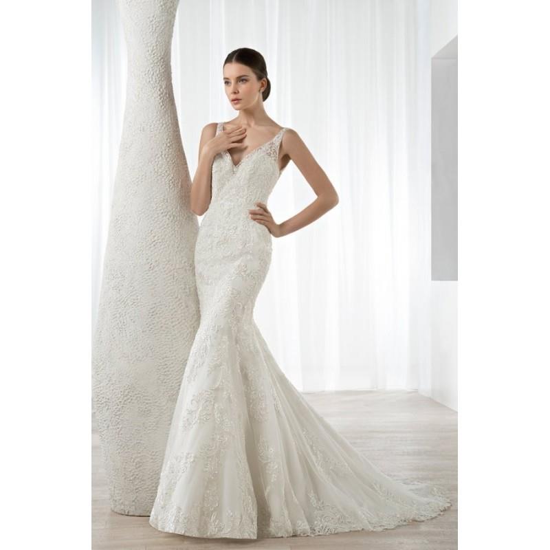 My Stuff, Style 589 by Illisa by Demetrios - Chapel Length Lace Floor length V-neck Sleeveless Fit-n